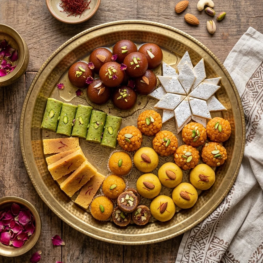 Indian sweets — mithai assortment