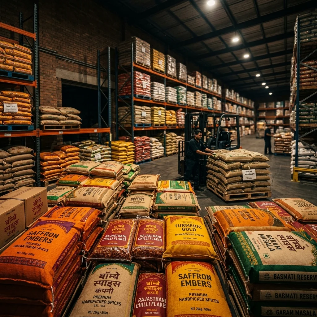 Wholesale distribution of Indian food