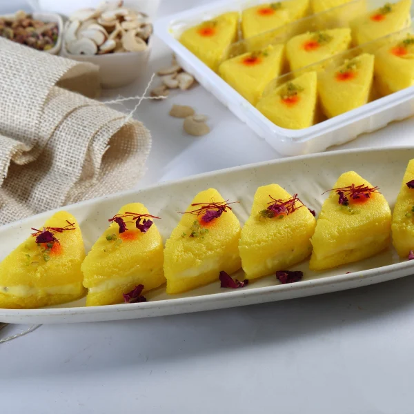 Kesar Cham Cham Sandwich | Amba Foods | Indian Sweets | Indian Snacks | Indian Festival Sweets | Diwali Sweets | Dusshera Sweets