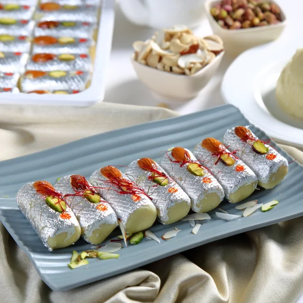 Khoya Badam Roll | Amba Foods | Indian Sweets | Indian Snacks | Indian Festival Sweets | Diwali Sweets | Dusshera Sweets
